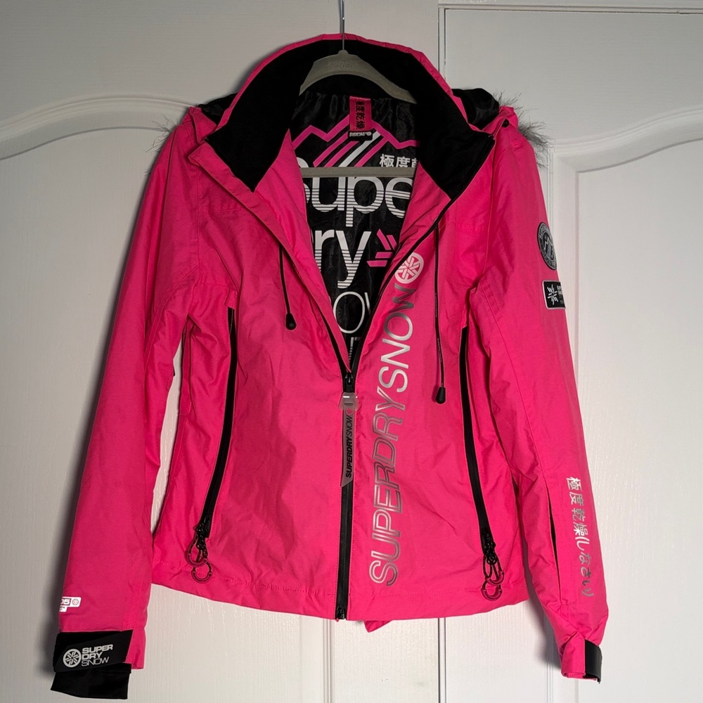 Superdry Women's Vibrant Pink Ski Jacket